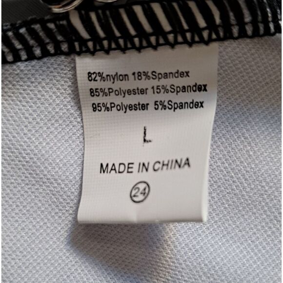 Misty Pearl One Piece Swimsuit Black White Stripes Various - Picture 5 of 6